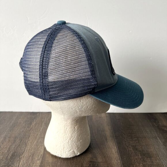 Patagonia Hat Cap Mens Turquoise Blue Snap Back Fitz Roy Bear Trucker Mesh - Picture 2 of 8
